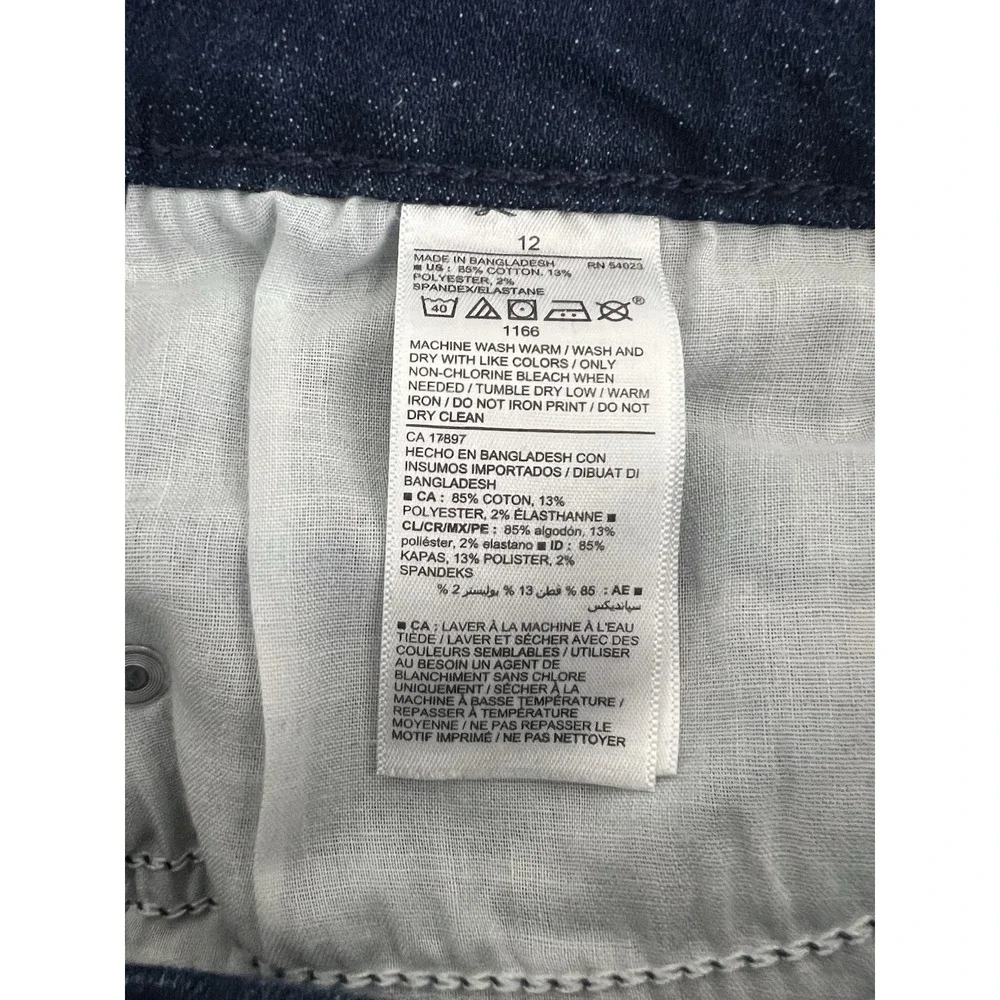 Old Navy Rockstar Super Skinny Ankle Jeans Womens 12 Mid Rise Dark Wash‎ Blue